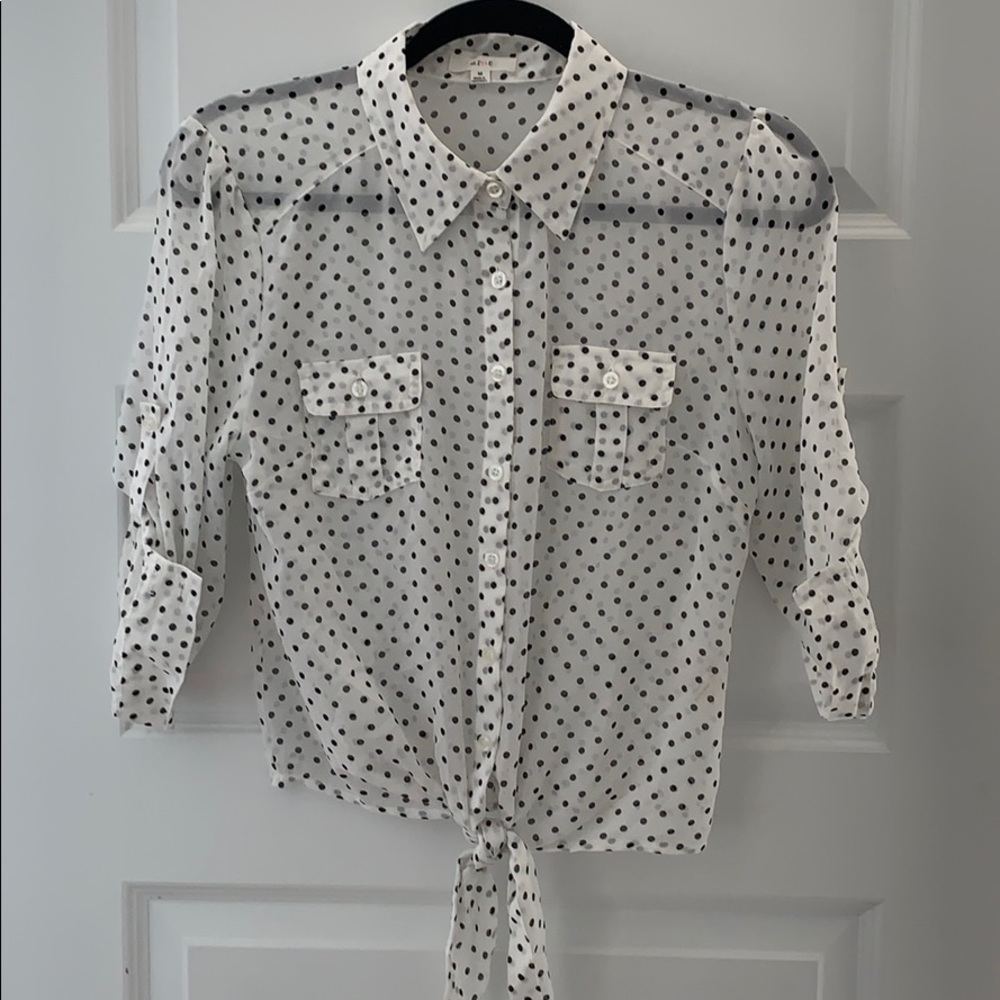 Sheer Polka Dot Blouse